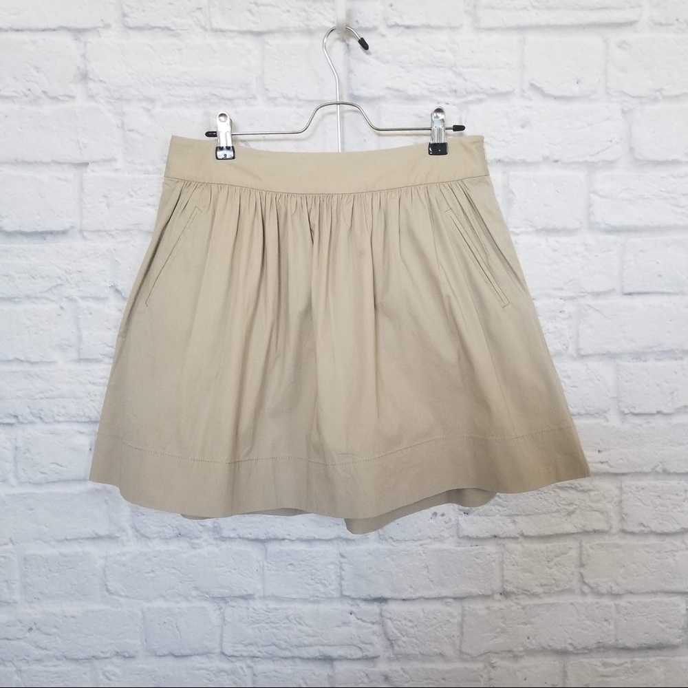 Banana Republic Khaki Mini Skater A Line Skirt